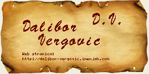 Dalibor Vergović vizit kartica